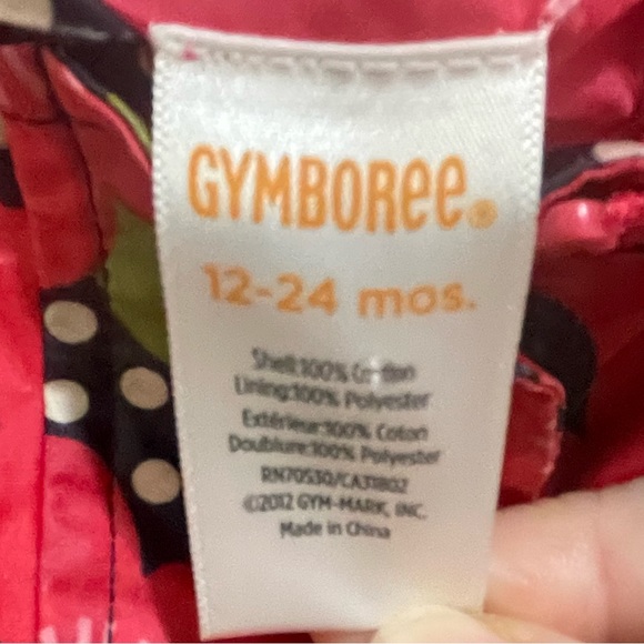 2012 VTG Gymboree Floral Rain Jacket Size 12-24 Months - Picture 8 of 9